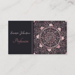 Black Pink Eye Mandala Business Card