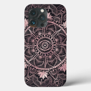 Black Pink Eye Mandala iPhone 13 Pro Case