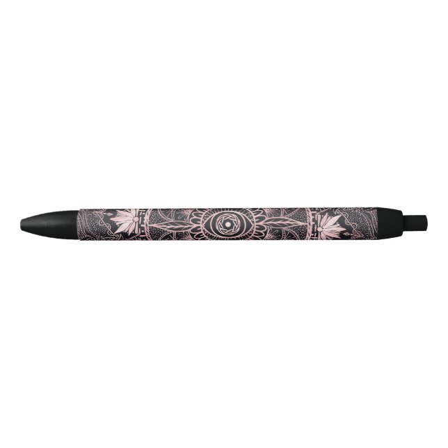 Black Pink Eye Mandala Pen (Front)