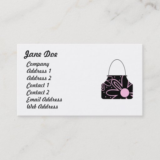 Customizable Feminine Pink Business Cards