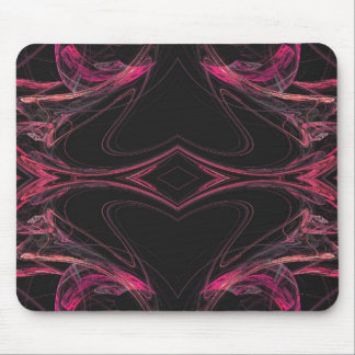 Black & Pink Fractal Mousepad