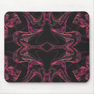 Black & Pink Fractal Mousepad