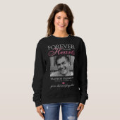 Black Pink Funeral Photo Memorial Sweatshirt (Front Full)