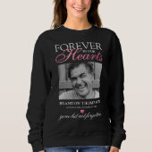 Black Pink Funeral Photo Memorial Sweatshirt (Front)