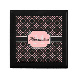 Black & Pink Geometric pattern Gift Box