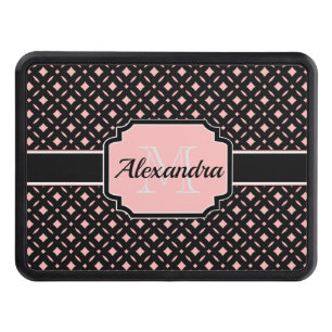 Black & Pink Geometric pattern Hitch Cover