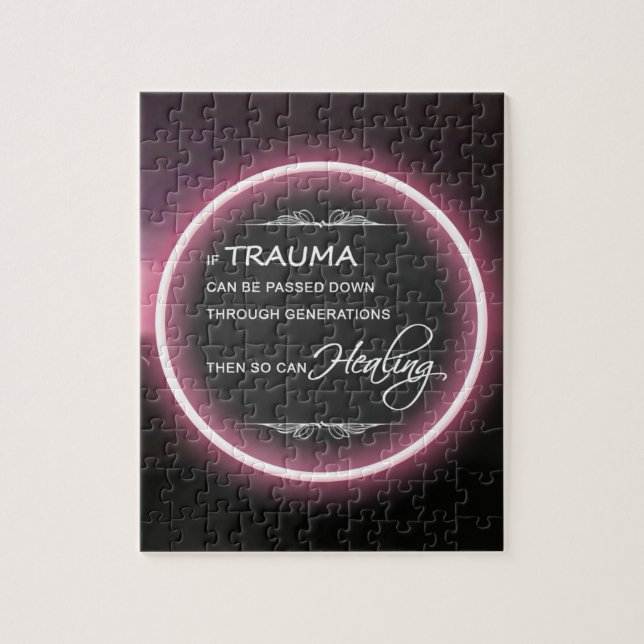 Black Pink Glowing Quote Jigsaw Puzzle (Vertical)