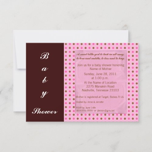 Black/Pink Invitation