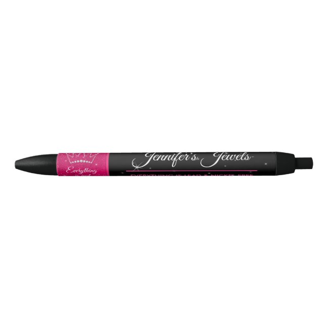 Black Pink Jewelry Consultant business logo gift Pen
