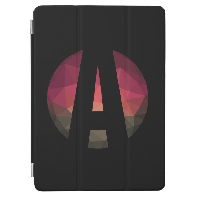 Black pink khaki monogram letter modern ombre  iPad air cover (Front)
