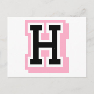 black pink letter H Postcard