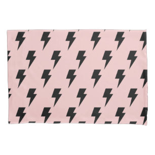 Black Pink Lightning Y2K Indie Trendy Bedding Pillow Case