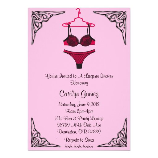 Lingerie Bridal Shower Invitations 5