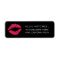Black & Pink Lips Return Address