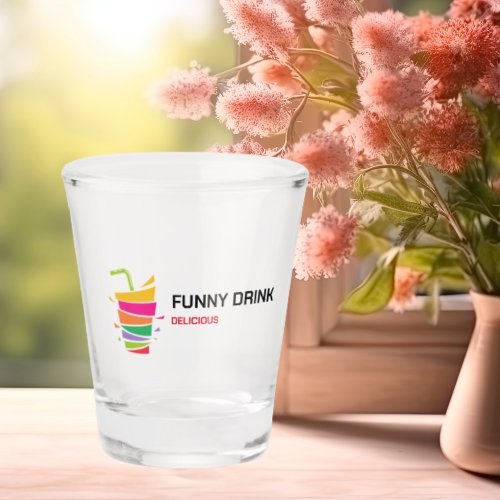 Black Pink Minimalist Funny Drink Shot Glasses