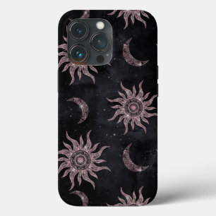Black Pink Moon Sun Mandala iPhone 13 Pro Case