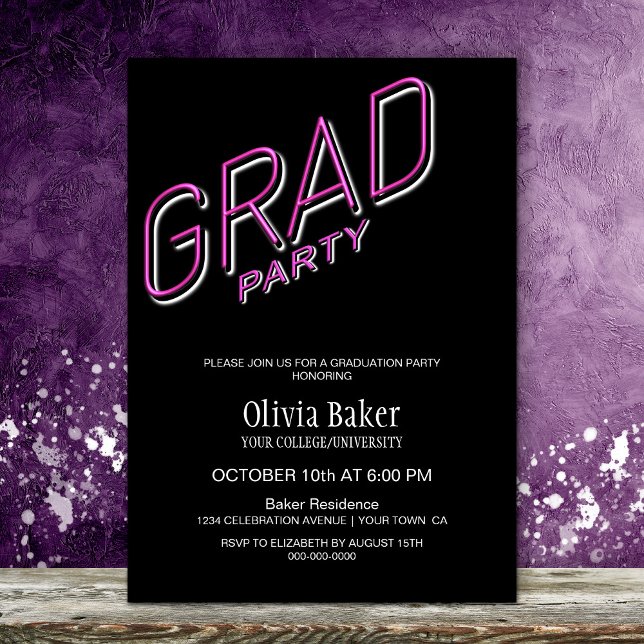 Black Pink Party Invitation (Creator Uploaded)