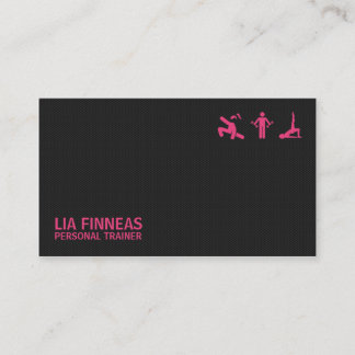 Black & Pink, Personal Trainer Business Card