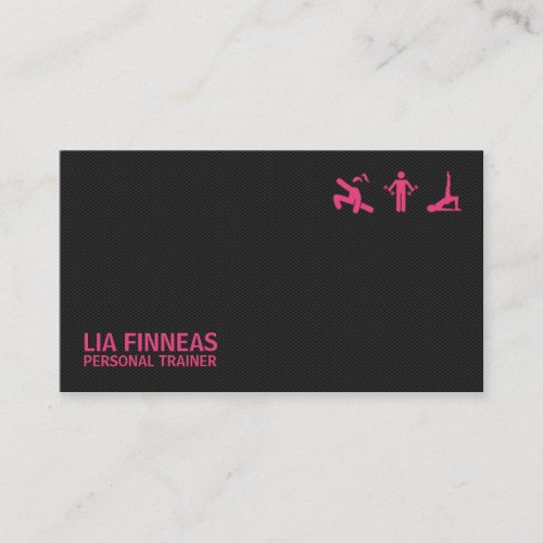 Black &amp; Pink, Personal Trainer Business Card