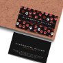 Black Pink Puppy Dog Paw Print Pattern Business Card