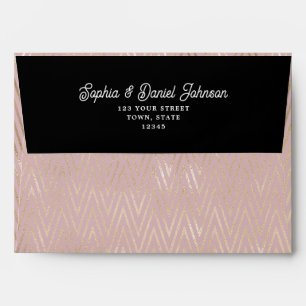 Black Pink Rose Gold Envelope