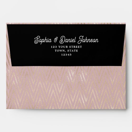 Black Pink Rose Gold Envelope