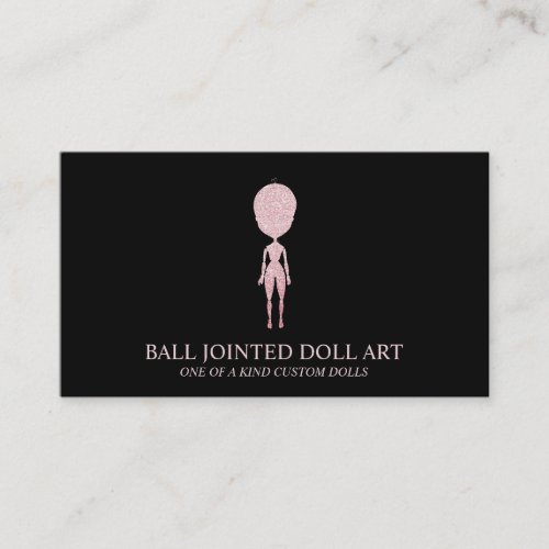 Black Pink Sculpt Doll Collector Business Card