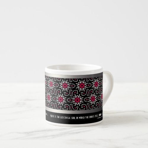 Black  Pink Sleek  custom text Expresso Mugs