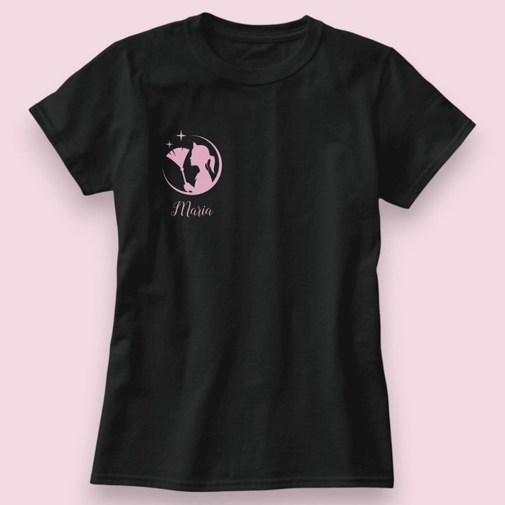Black Pink Sparkling Business Maid Cleaning House T Shirt