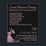 Black Pink Spray Janitorial Maid House Cleaning Flyer<br><div class="desc">Black Pink Spray Janitorial Maid House Cleaning</div>