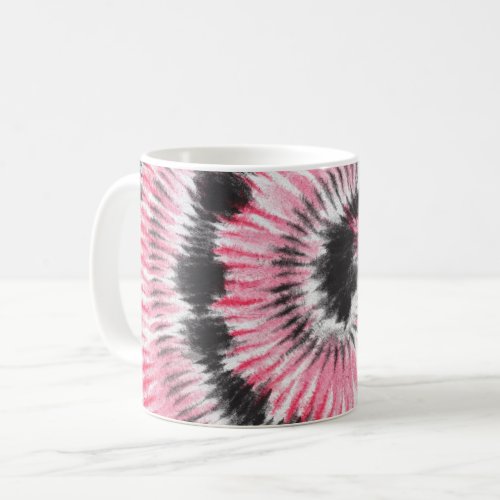 Black Pink Tie Dye Coffee Mug