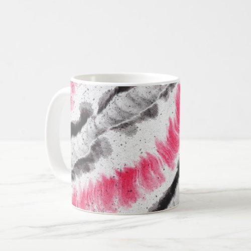 Black Pink Tie Dye Coffee Mug