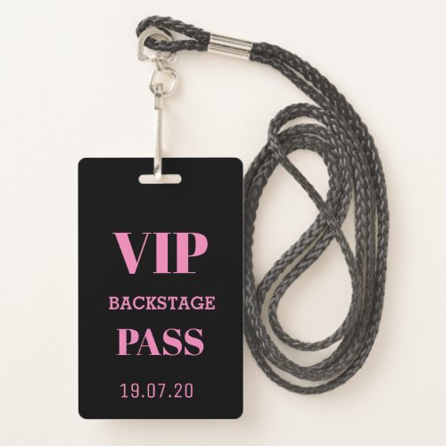 Black Pink VIP Backstage All Access Pass Concert  Badge