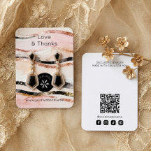  Black & Pink Whimsical Jewelry Display TMF26