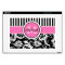 Black, Pink, White Stripe Damask Laptop Skin