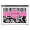 Black, Pink, White Stripe Damask Laptop Skin