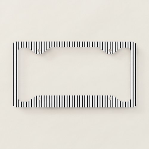 Black Pinstripe License Plate Frame
