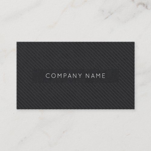 Black Pinstripe Simple Business Card