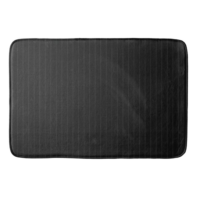 Black pinstripes bath mat (Front)