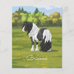 Black Pinto Piebald Gypsy Vanner Draft Horse