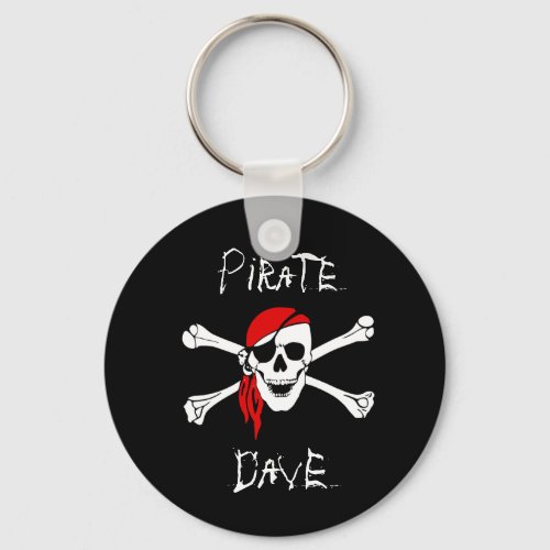 Black Pirate Skull Crossbones Key Chain Gift