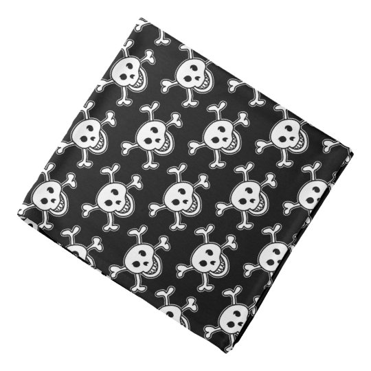 Black pirate skull flag bandana for kids or pet Zazzle com