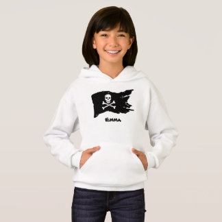 Black Pirate's Flag Design Hoodie