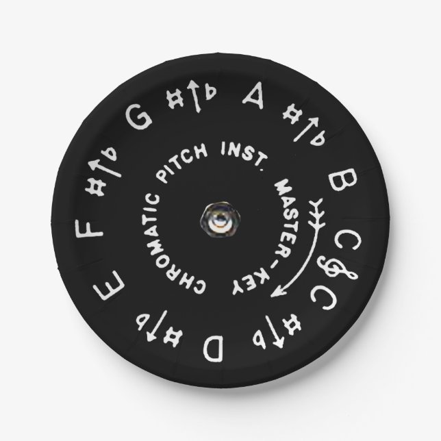 Black Pitch Pipe Paper Plates (Front)