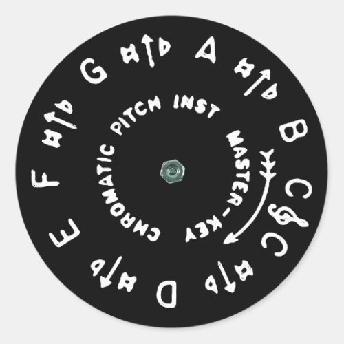 Black Pitchpipe Classic Round Sticker