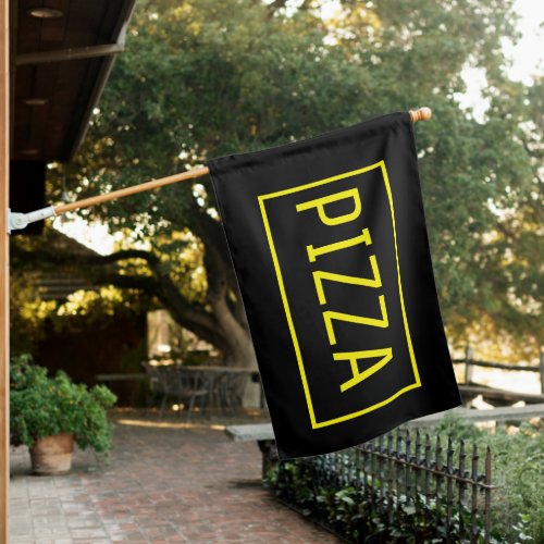 BLACK PIZZA SIGN FLAG