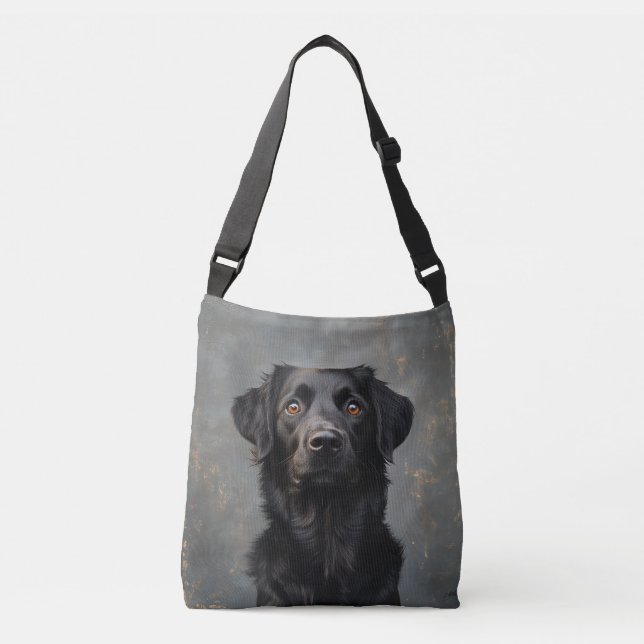 Black Placoted Retriever Crossbody Bag (Front)