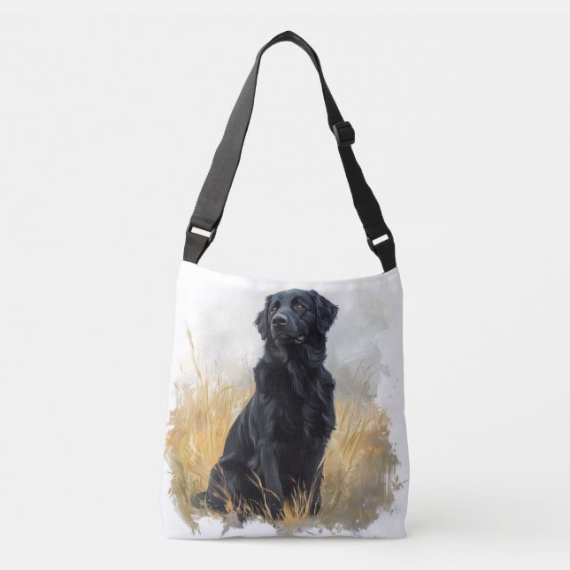 Black Placoted Retriever Crossbody Bag (Front)