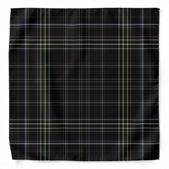 Black Plaid Bandana (Front)