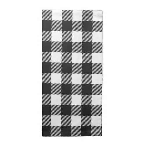 Black Plaid Buffalo Check Pattern Cloth Napkin